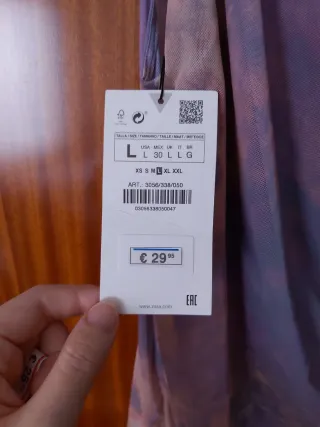 Zara Vestido ajustado gasa (30€ original)