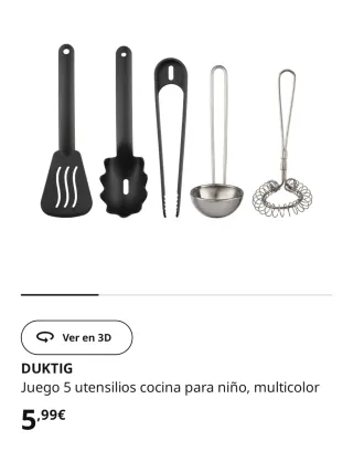 Juego de utensilios de cocina de juguete IKEA