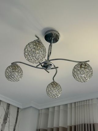 Lámpara de techo moderna cristal y metal