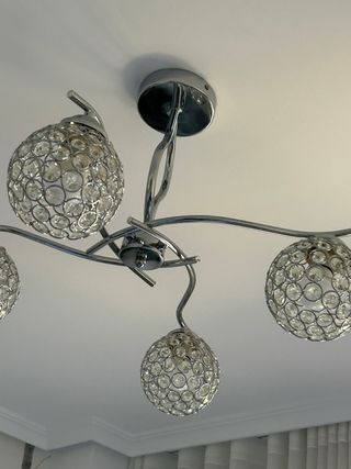 Lámpara de techo moderna cristal y metal