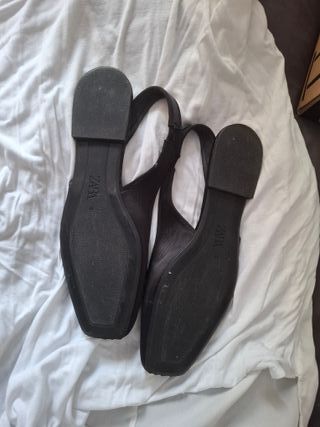 Bailarinas Zara destalonadas negras