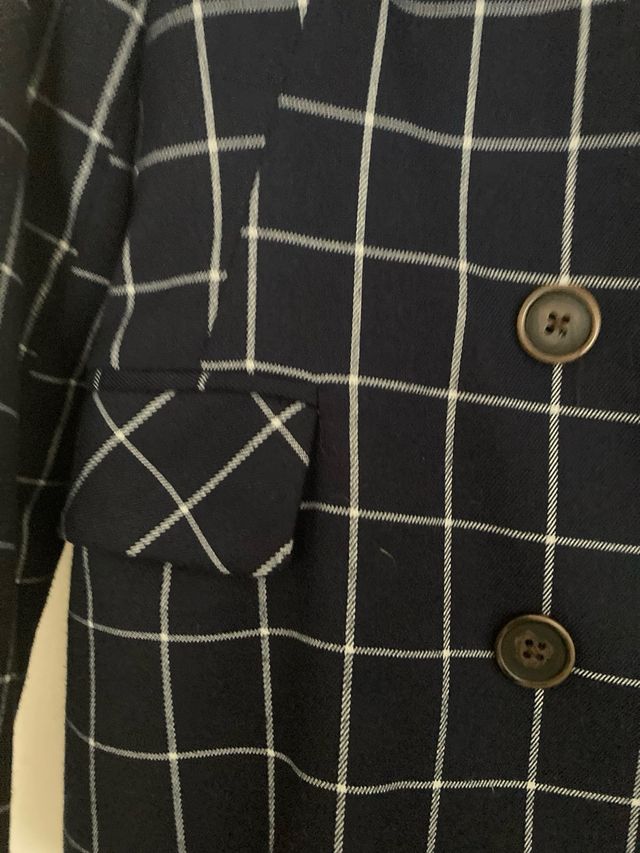 Blazer cuadros Stradivarius azul