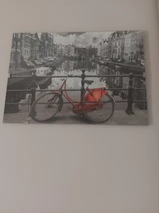 Puzzle 1000 piezas Ámsterdam bicicleta roja