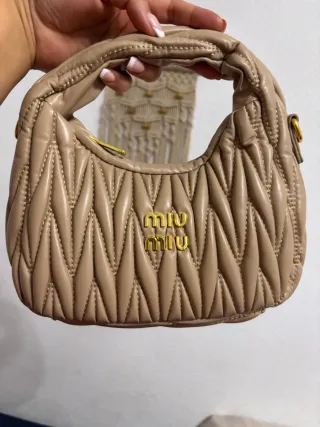 Borsa piccola Miu Miu Beige Gold