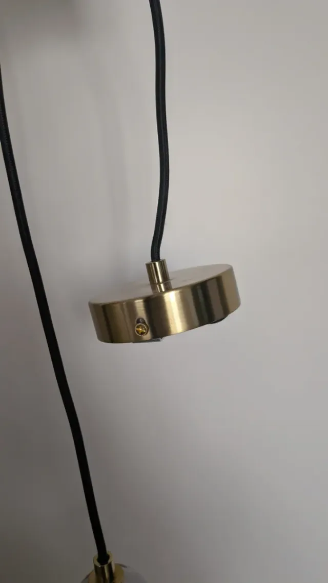 Lámpara colgante cristal y metal