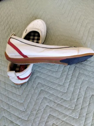 Bailarinas deportivas Lacoste blancas de piel