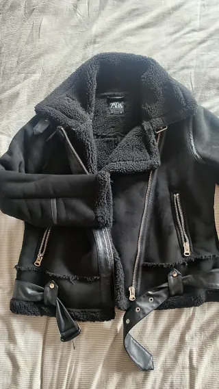 Cazadora Biker Zara Negra