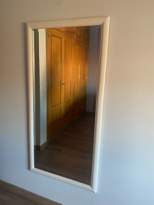 Espejo de pared madera y cristal