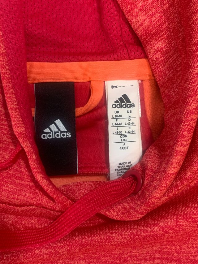 Sudadera Adidas Roja y Naranja Talla L