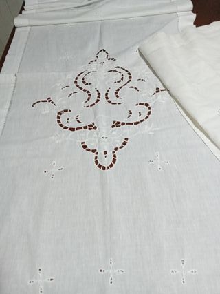 Coppia tendine ricamate a mano 225x60
