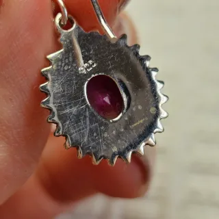 Pendientes Plata 925 con rubí
