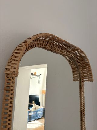 Espejo de Mimbre Ovalado