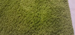 Alfombra Ikea Hampen 133x195 cm verde pelo largo