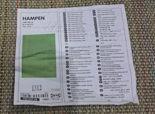 Alfombra Ikea Hampen 133x195 cm verde pelo largo