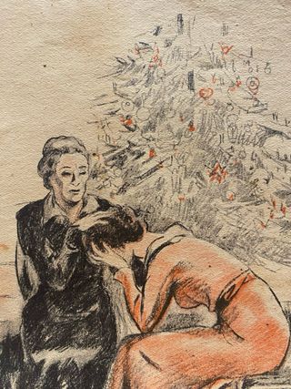 Stampa antica Ho tanta paura per Irene