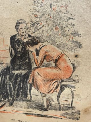 Stampa antica Ho tanta paura per Irene