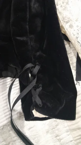 Corpiño Fallera Niña Negro Hecho a Mano