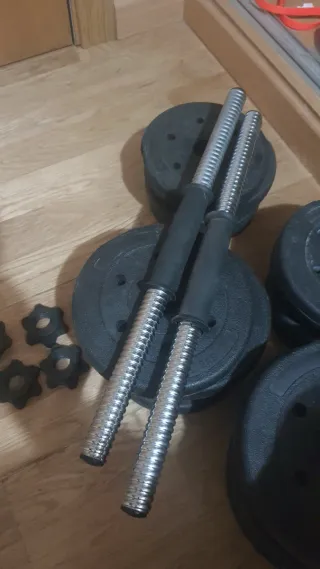 Mancuernas ajustables con discos y cierres