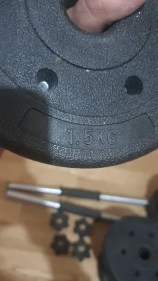 Mancuernas ajustables con discos y cierres