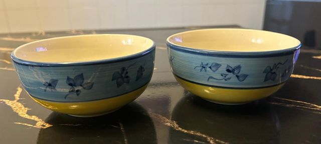 Coppia Ciotole Dipinte a Mano