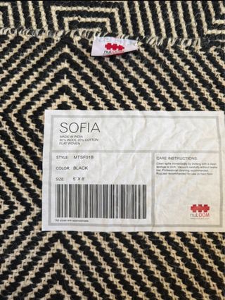 Alfombra Lana 150x250cm Diseño Geométrico