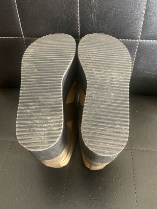 Botines plataforma marrones y verdes