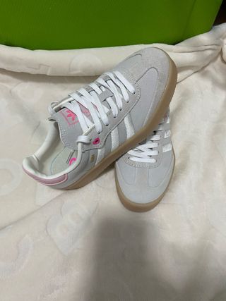 Adidas Samba Gris y Rosa