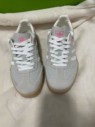 Adidas Samba Gris y Rosa