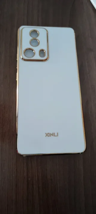 Custodia Xiaomi 13 Lite bianca e oro