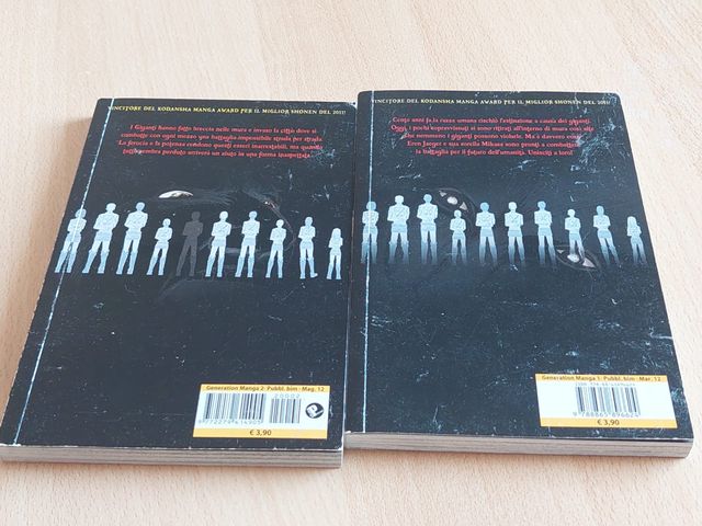 L'Attacco dei Giganti 1-2 manga Italiano prima ed.