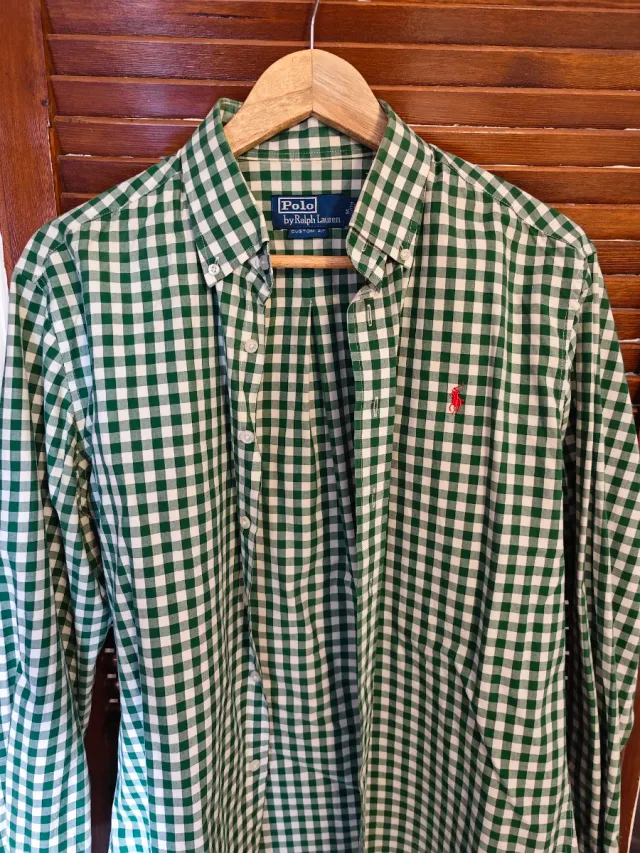 Camisa Polo Ralph Lauren cuadros verde