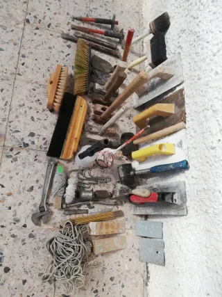 Lote herramientas albañilería