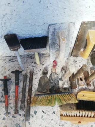 Lote herramientas albañilería