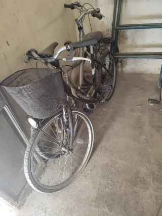Bicicleta de paseo urbana con cesta