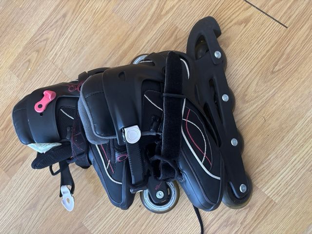 Patines línea Oxelo chica + protecciones talla 38