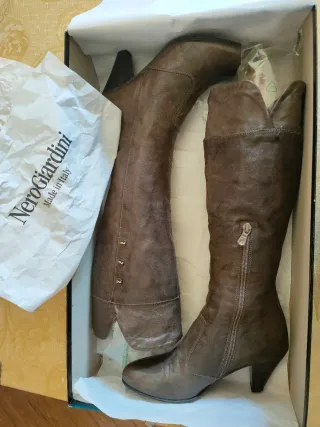 Stivali Nero Giardini grigi donna