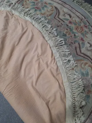 Alfombra redonda lana floral