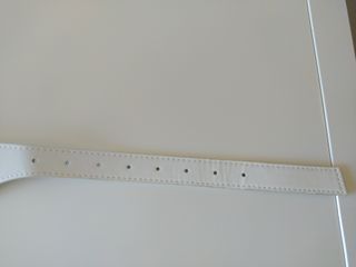 Cinturón Minueto Blanco Hebilla Plateada