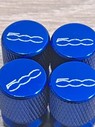 Tapones Válvula Azul Fiat 500 (4 uds)