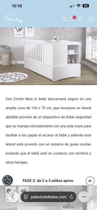 Cuna convertible Montessori