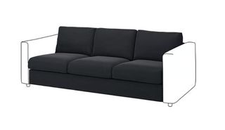 Fodera Ikea VIMLE 3 posti Saxemara blu-nero. NUOVA