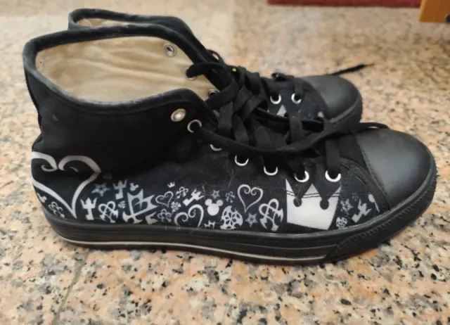 Scarpe custom Kingdom Hearts nere e bianche