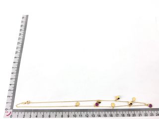 cadena oro 18k con piedra con circonita 20cm