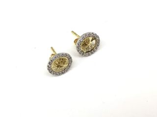 pendientes oro 18k con piedra