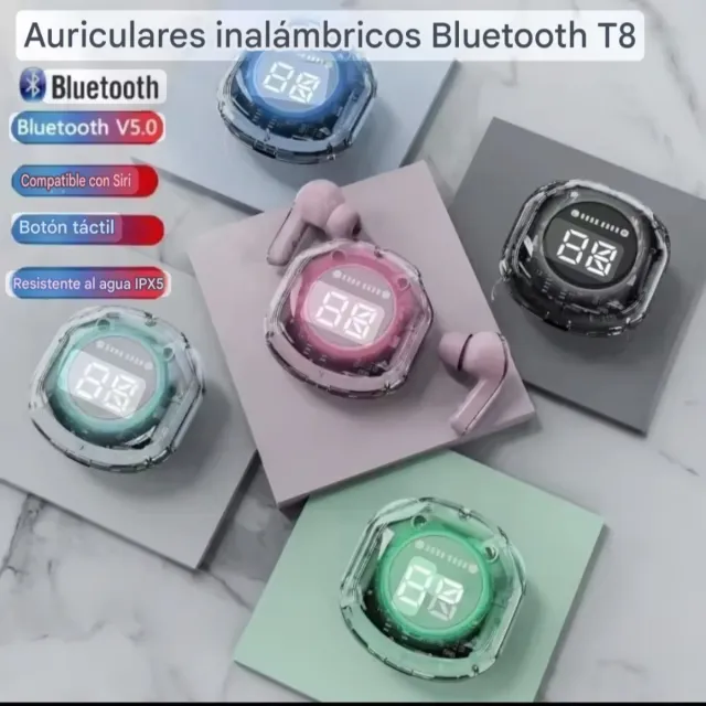 Auriculares Inalámbricos TWS Bluetooth 5.3 (Rosa)