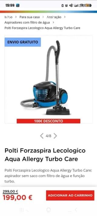 Aspirador Polti Forzaspira Aqua Allergy