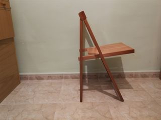 Silla plegable de madera