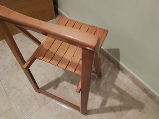 Silla plegable de madera