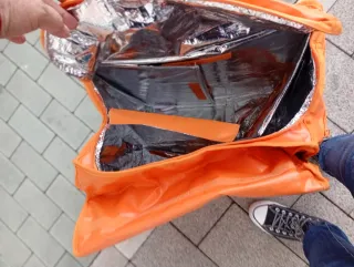 Mochila de reparto naranja nueva