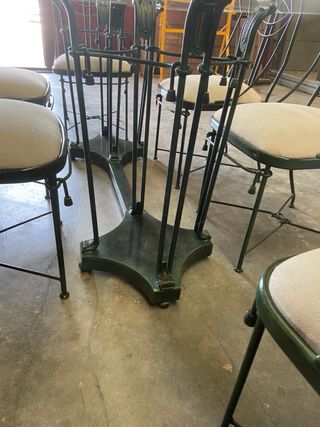 Mesa y 6 Sillas Forja Cristal